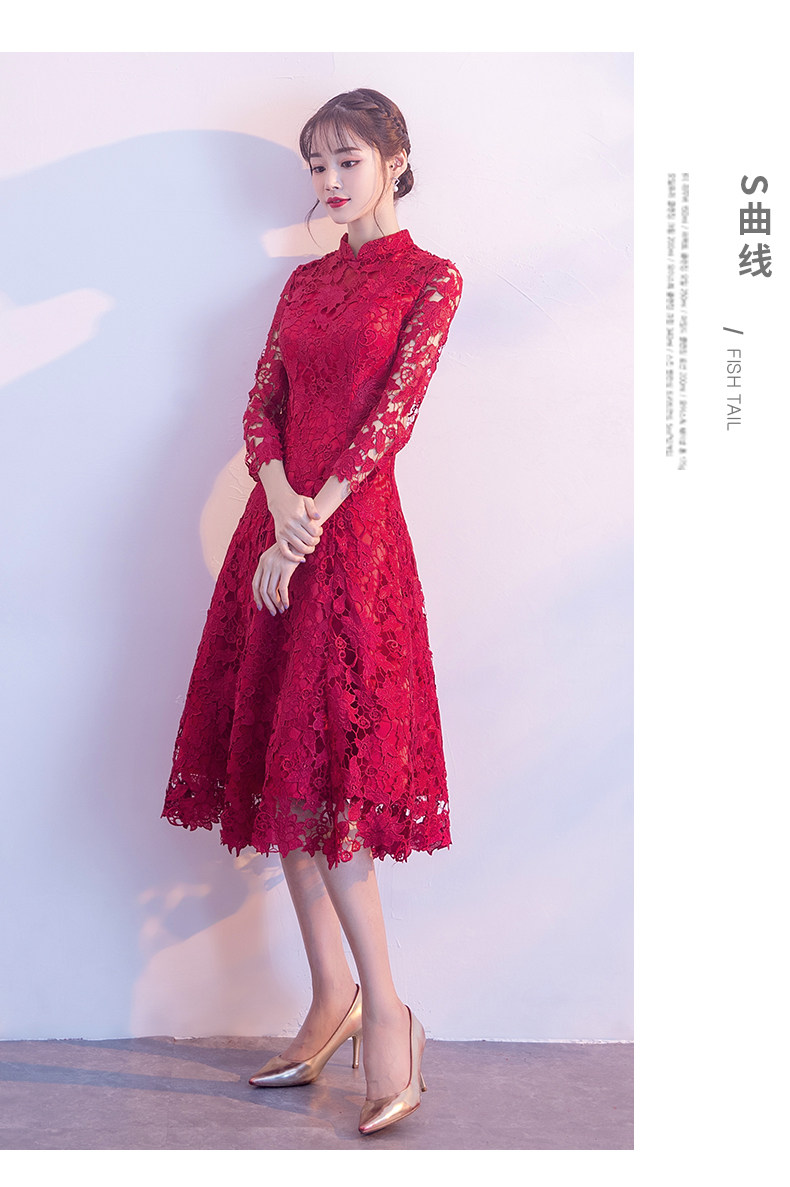 Robe de soirée manche de petale - Ref 3210717 Image 19