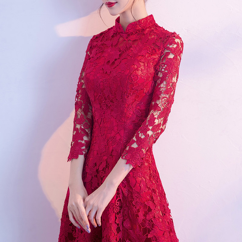 Robe de soirée manche de petale - Ref 3210717 Image 5