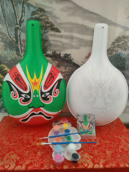 New Arrival More than Chinese Fad Non-Heritage Handmade Social Fire Ladle Facial Makeup DIY White Blank Creative Material Package with Lines