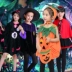 Halloween quần áo trẻ em gái cosplay trang phục phù thủy bí ngô áo choàng ảo thuật gia áo choàng biểu diễn đầm trẻ em cao cấp Trang phục