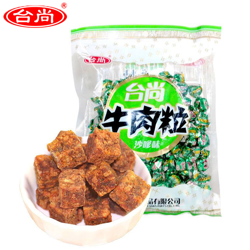 Table Champ Beef Grain Savory Spicy Flavor Sandy Taste 160g Office Casual Snacks Small Packaged Ready-to-eat Bull Meat Dry