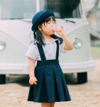 School uniform single-piece Single-Shot short-sleeved shorts skirt