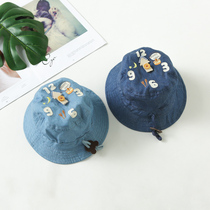 Baby hat autumn and winter boy 6-12 months children fishermans hat 1-3 years old female baby sun hat cotton Autumn Tide