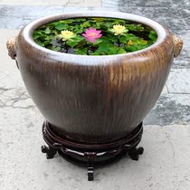 Jingdezhen Chinese antique ceramic fish tank King-size water tank garden 80 cm 90 cm 1 meter lotus tank