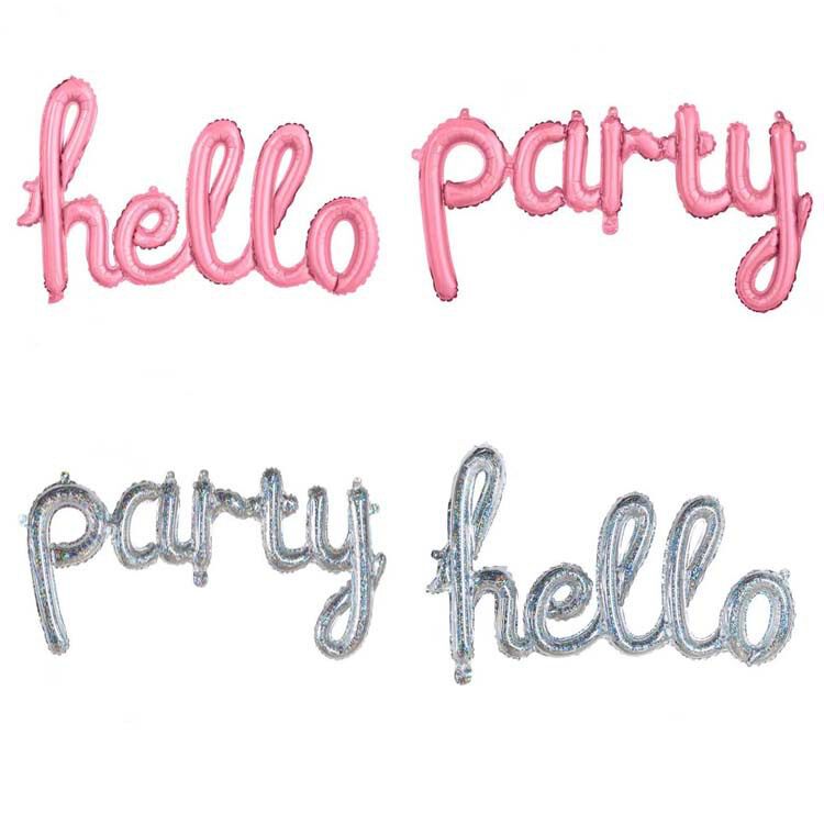 One-piece party One-piece hello new aluminum film modeling balloon wedding birthday party modeling balloon - Taobao