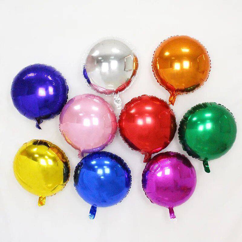18 inch light plate round aluminum foil balloon adult children birthday party party decoration decoration balloon Aluminum foil balloon