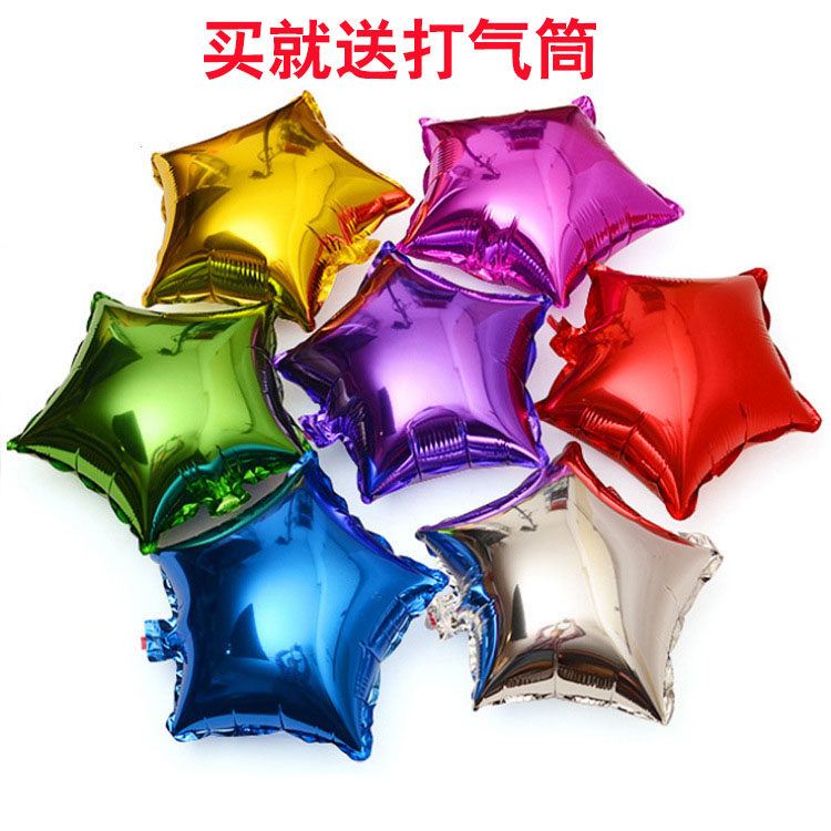 結婚式、プロポーズ、部屋の装飾、子供の誕生日パーティー、その他のパーティーの飾り付けに最適な、五芒星のアルミホイルバルーン。