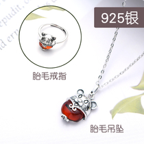 Baby Souvenir Newborn Born Gift Fetal Hair Pendant Pure Silver Customized