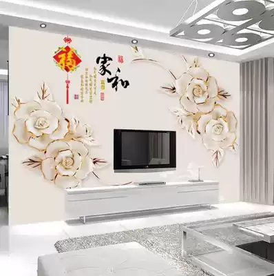 Bamboo wood fiber integrated wallboard TV background wall wallpaper living room 5d film gusset board modern simple wall parapet