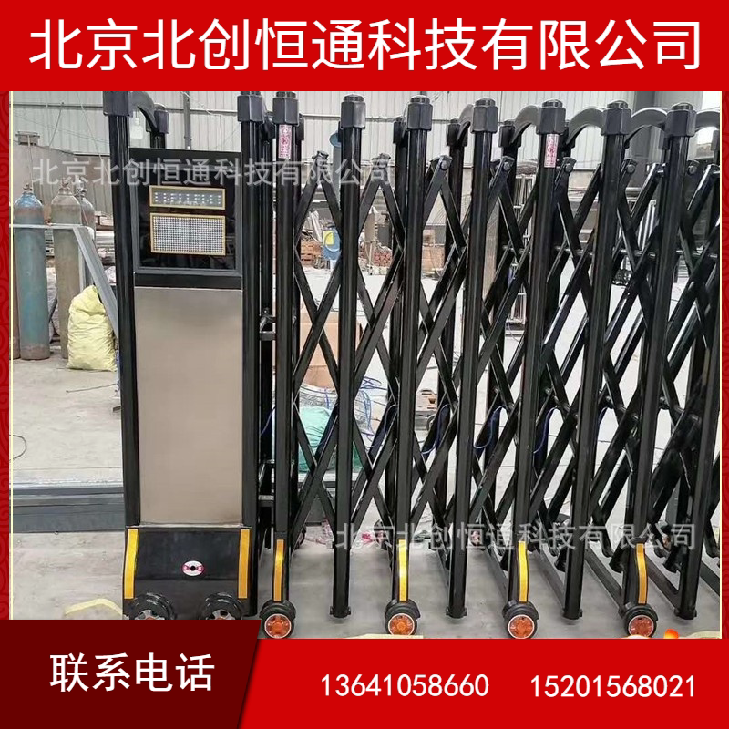 Trackless stainless steel retractable door courtyard automatic retractable door aluminum alloy suspension translation door intelligent segmented sliding door