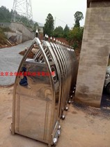 Electric telescopic door stainless steel shrink door aluminum alloy suspension sliding door courtyard aluminum Art flat automatic door