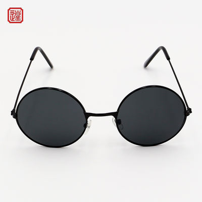 The retro and unique small round-framed sunglasses of the wedding groman group in the Republic of China era, hip-hop sunglasses for both men and women, and the Prince Mirror trend