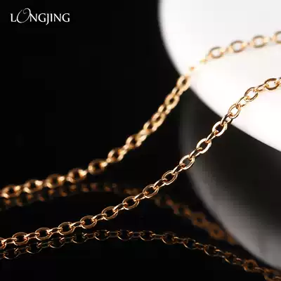 Longjing 925 silver choker O-type chain silver plated 18K gold versatile jewelry with pendant model: 1003
