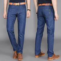 2018 mới mùa thu dày nam đất quần jeans nam thẳng lỏng trung niên nam kinh doanh quần dài shop quần áo nam