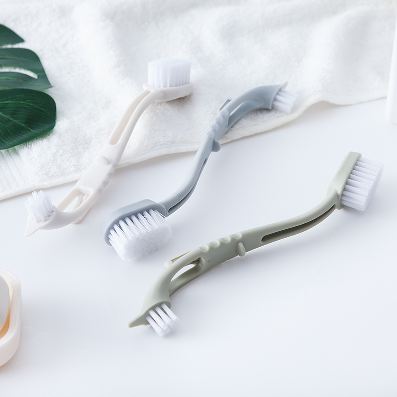 Creative multi - functional double - head bending brush cleaning shoe brush special shoe washing shoe brush soft brush brush