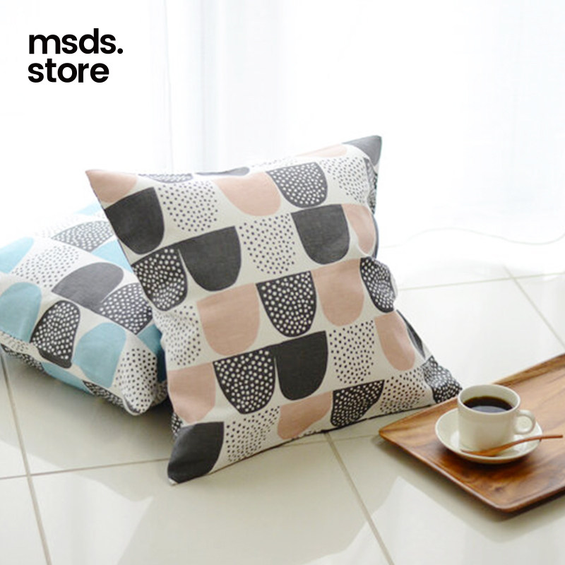 Finland imports Kauniste illustration pillow - case Nordic cotton - printed cotton - skin - handed single - person cushion sleeve