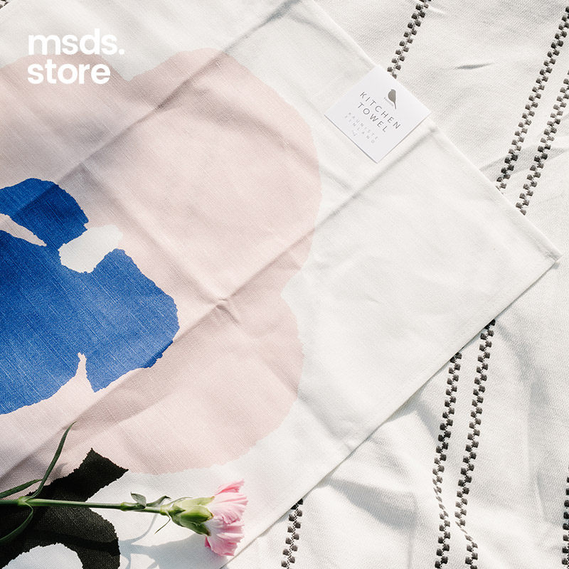 Finland imported Kauniste illustration tea towel cloth Nordic cotton and linen printing kitchen table absorbent cloth rag