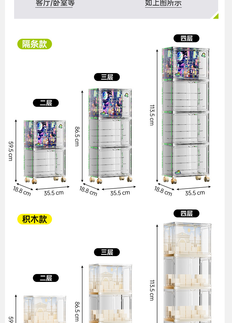 手办展示柜透明盲盒收纳展示架适用乐高玩具模型积木收纳盒陈列柜