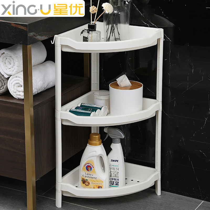 Star U bathroom shelf floor-to-ceiling bathroom storage rack triangle rack washbasin rack toilet supplies washstand shelf