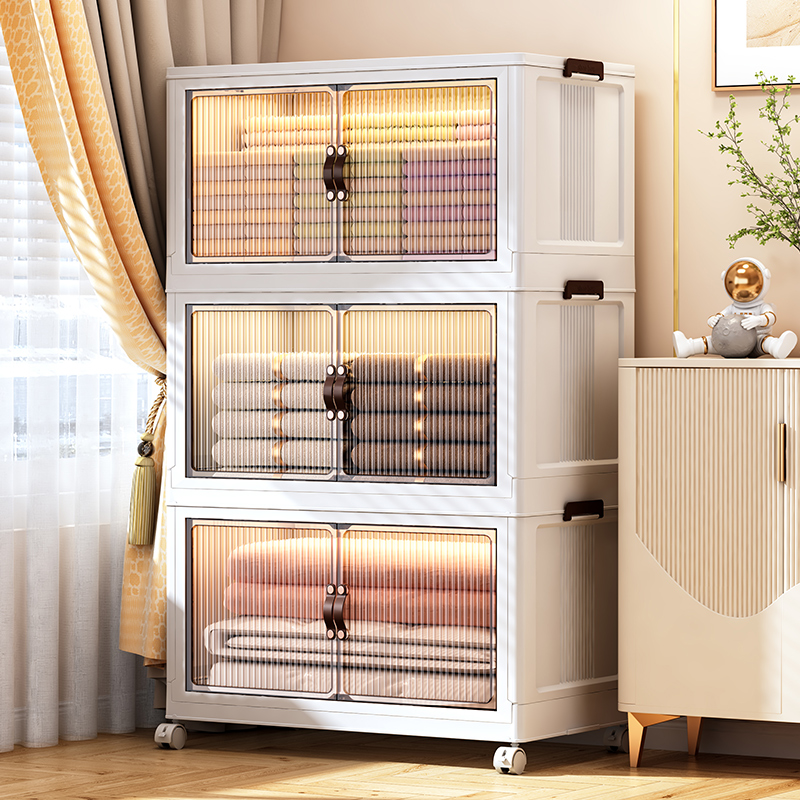 Star Superior Containing Box Wardrobe Clothes Clothing Items Folded Storage Box Home Toy Plastic Transparent Finishing Deity-Taobao