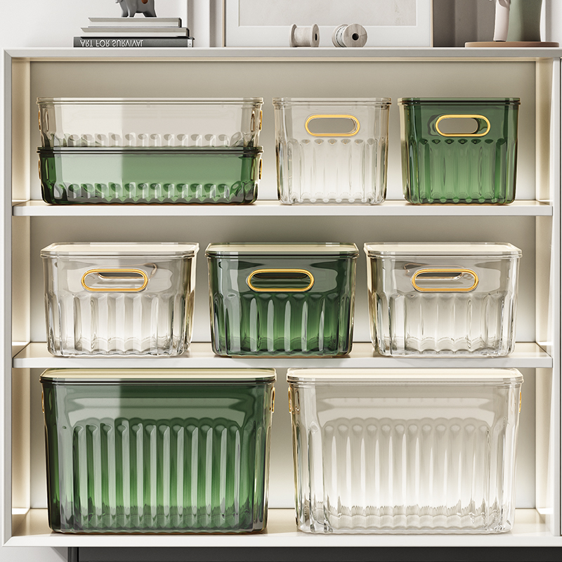 Case box cosmetics snack container box storage desktop living room acrylic packing box transparent shelf collection basket