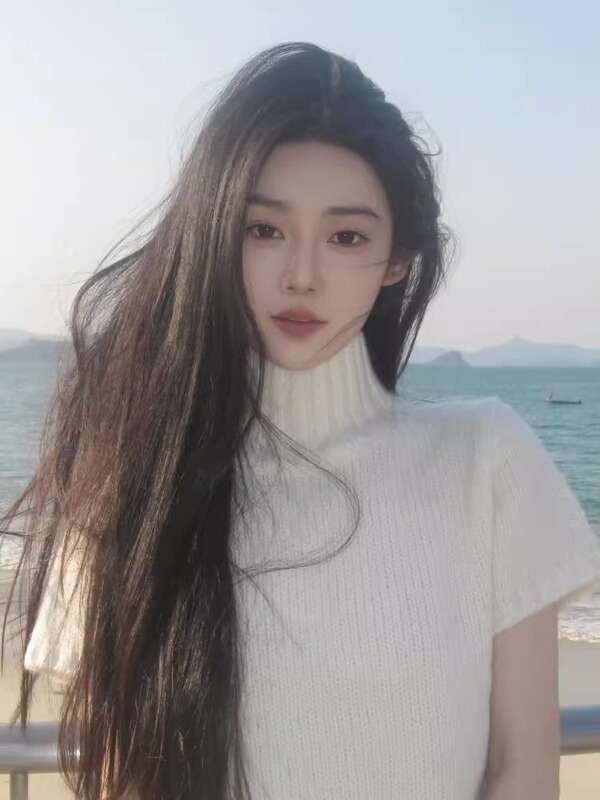 Gentle and Lazy Style Top, High-Neck Loose Short-Sleeved T-Shirt, Knitted Pullover Sweater for Women, 2026 Spring and Autumn New Style Gentle and Lazy Style Top, High-Neck Loose Short-Sleeved T-Shirt, Knitted Pullover Sweater for Women, 2026 Spring and Autumn New Style