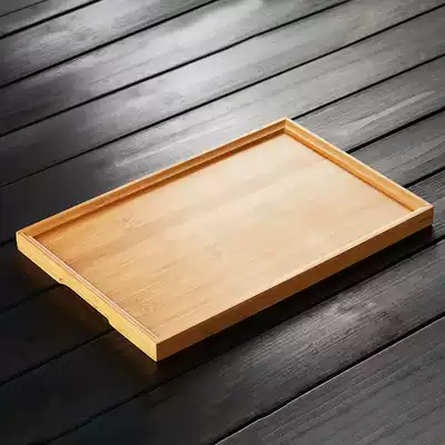 Meisini bamboo tea tray Household bamboo rectangular simple tea table Large Kung Fu tea set Solid wood tea tray tray