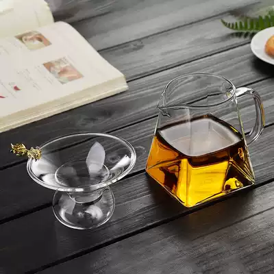 Glass Road cup thickened heat-resistant household filter tea leak integrated set Tea Sea Japanese tea divider kung fu tea set