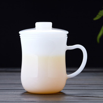 Glass teacup tea water separation belt filter office female tea cup non-ceramic household filter tea cup