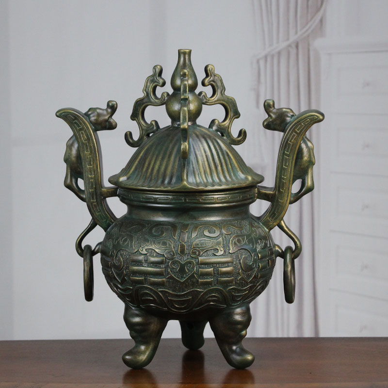 Sitting room porch study imitation bronze gossip innovate Chinese style household decorations rich ancient frame archaize ceramic antique pendulum