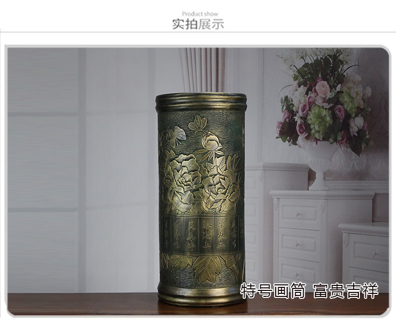 Great well imitation bronze ceramic furnishing articles decoration sitting room TV whatnot study Chinese style household adornment handicraft