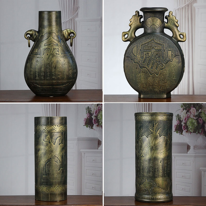 Great well imitation bronze ceramic furnishing articles decoration sitting room TV whatnot study Chinese style household adornment handicraft