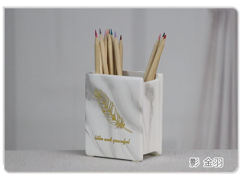 Great creative fashion express ceramic brush pot desktop stationery contracted brush pot office receive a simple gift box