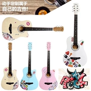 Đặc biệt 38 inch guitar acoustic dân gian Người mới bắt đầu giới thiệu guitar Đàn ông và phụ nữ thực hành jita nhạc cụ đầy đủ gói - Nhạc cụ phương Tây