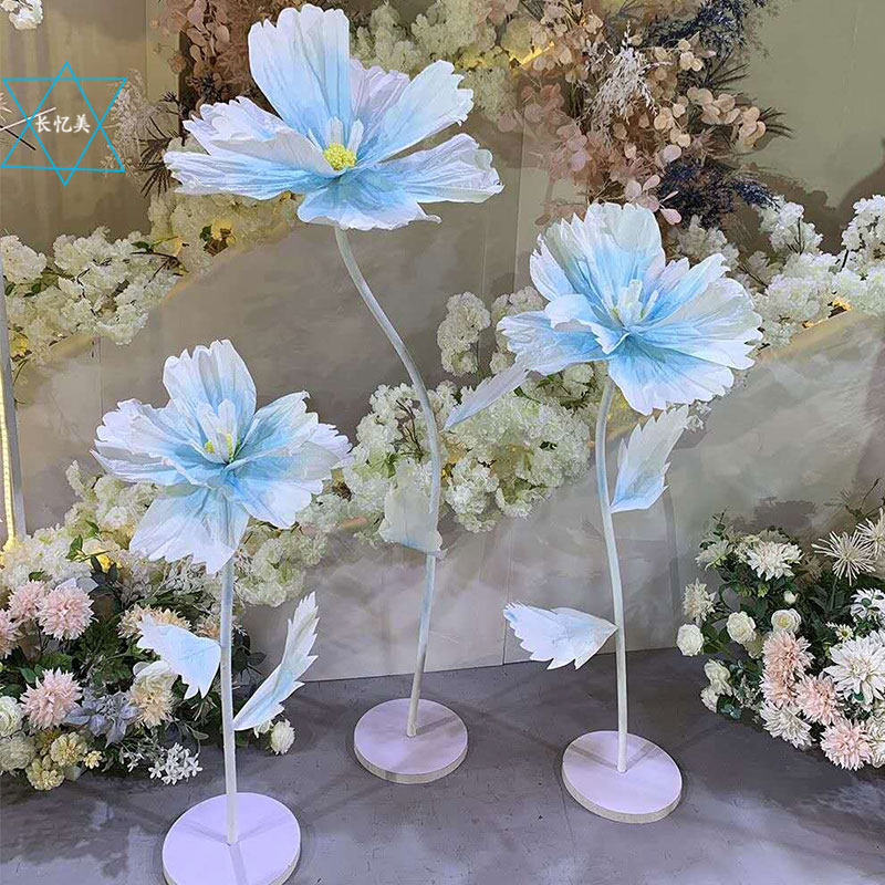 Wedding Celebration Beauty Hearts Flowers Handmade Paper Flower Shop Window Decoration Props Yarn Flower Scene Placement Wedding Road Leading Flowers