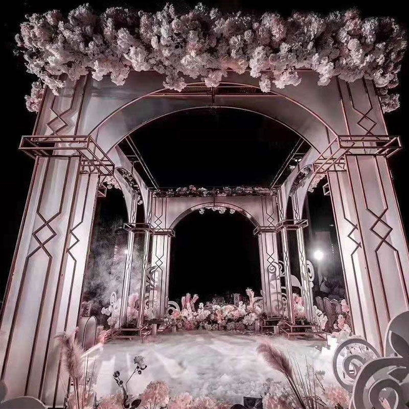Wedding Props Iron Art Film Arch Stage Background Decoration Senteal Wedding Appearance Arch window screen decoration