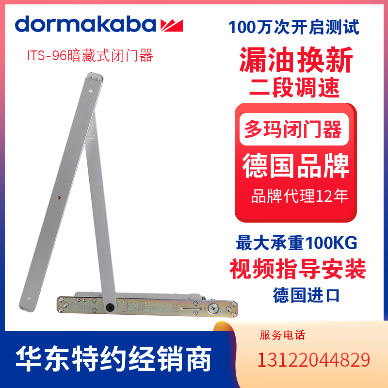 Doma TS-96 Hidden Door Closer Buffer Hydraulic 180 Degree Non-Positioning Fire Closer Door Closer