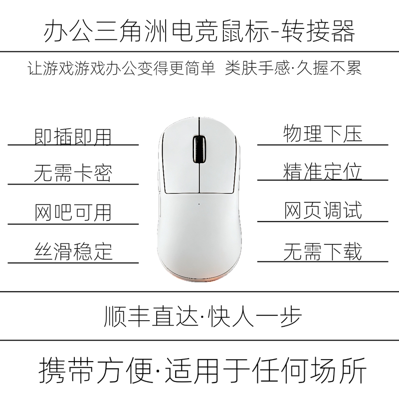 [Free Shipping by Sf Express] Delta Ai Mouse Adapter for E-Sports and Office Use - Plug and Play