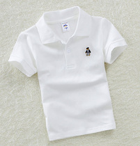 Spring and summer golf clothing childrens short sleeve T-shirt summer boys and girls polo shirt leisure sports lapel Cotton
