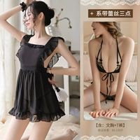 2 штуки [пьющая юбка черная+кружева три очка]