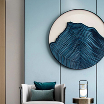 New Chinese starters Xuanguan Decorative Painting Round Zen book Room Tea Room Hanging Painting High-end Atmosphere National Wind Living Room Wall Decoration