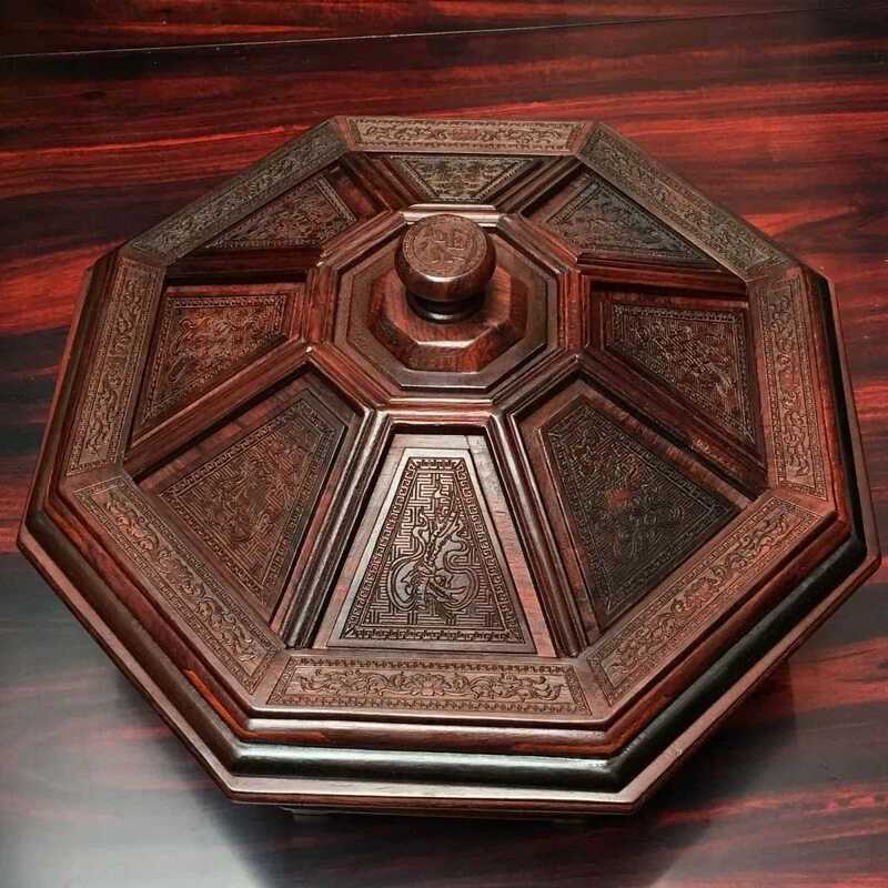 Red Rosewood Bali Yellow Sandalwood 5-Compartment Carved Fruit Plate for Living Room, Home Use, Tea Snacks, Coffee Table, Snacks, Dried Fruit, Sugar, Nuts Storage Red Rosewood Bali Yellow Sandalwood 5-Compartment Carved Fruit Plate for Living Room, Home Use, Tea Snacks, Coffee Table, Snacks, Dried Fruit, Sugar, Nuts Storage