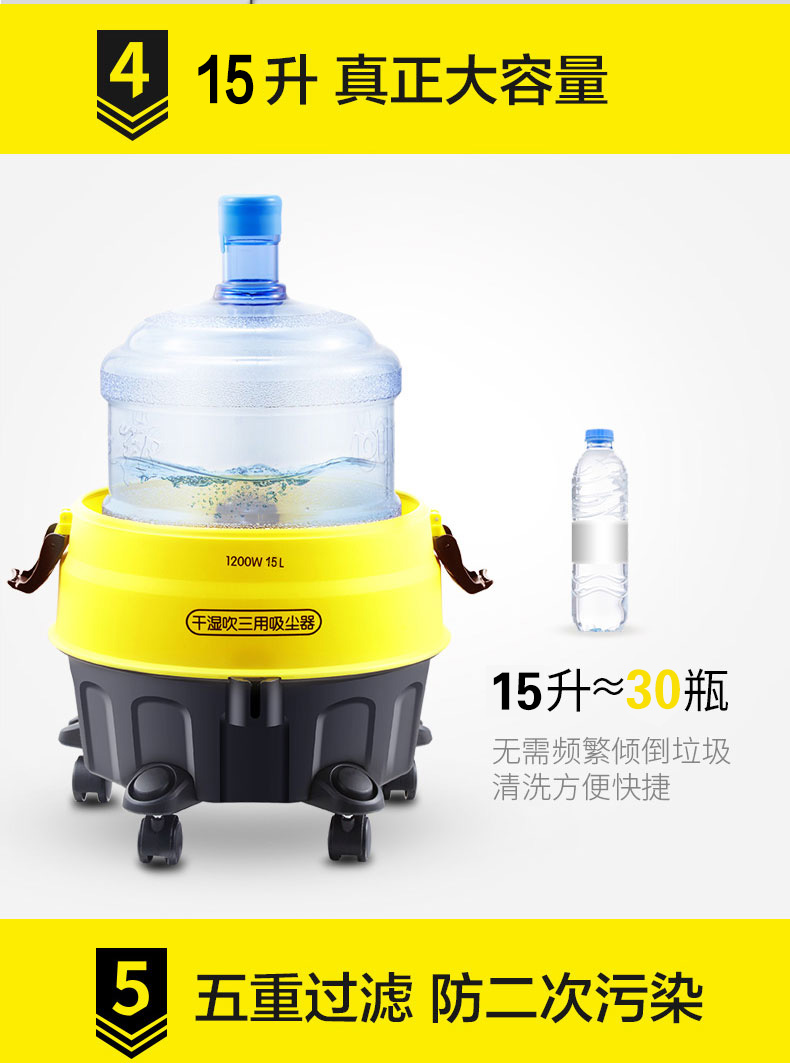 robot hút bụi xiaomi vacuum mop esse Máy hút bụi gia đình Supor mạnh mẽ công suất cao cầm tay ướt và khô thùng công nghiệp Máy hút bụi thương mại mới - Máy hút bụi