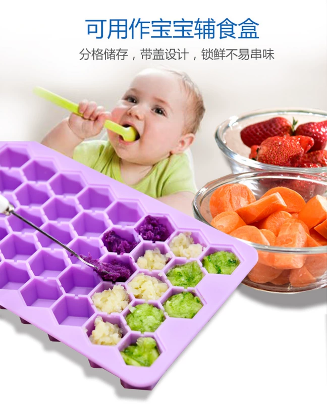 Khuôn silicone cấp thực phẩm 38 lưới tổ ong làm đá lưới gia đình làm đá hộp làm đá nhanh và không vị - Tự làm khuôn nướng