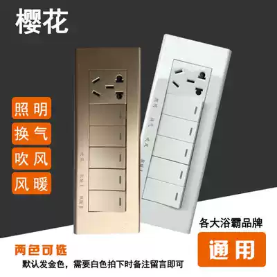 118 type universal heater Yuba special switch panel socket 4 open five open three four in one Five in one waterproof