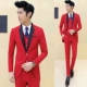 Mùa xuân mới tuxedo phù hợp với nam phiên bản Hàn Quốc của bộ đồ cưới tự trồng phù hợp với thời trang phù hợp với bộ đồ ba mảnh màu sắc