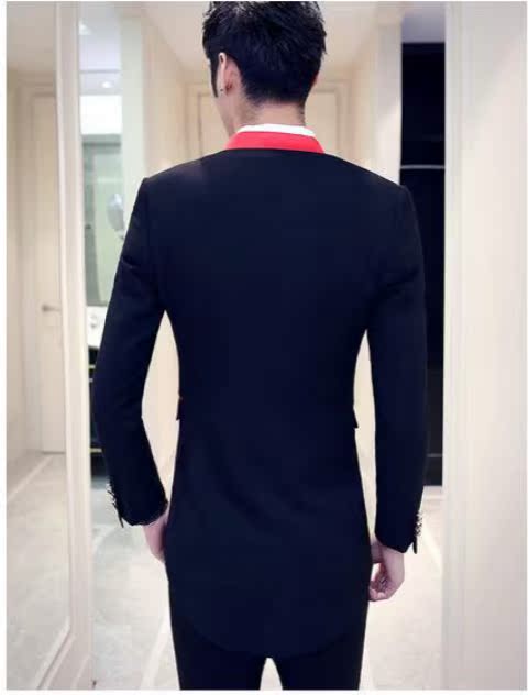 Mùa xuân mới tuxedo phù hợp với nam phiên bản Hàn Quốc của bộ đồ cưới tự trồng phù hợp với thời trang phù hợp với bộ đồ ba mảnh màu sắc áo nam
