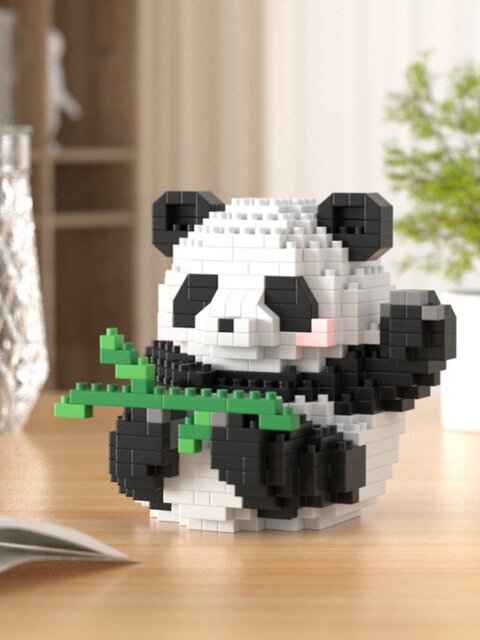 Panda Series Building Blocks Flower and Fruit Puzzle Children's Educational Toy Model Gift for Boys and Girls