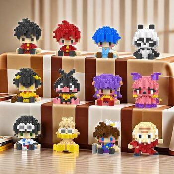 Ranma ½ Anime Merchandise Tendo Akane Sanpū Assembled Educational Toy Interlocking Building Block Model Small Figurine