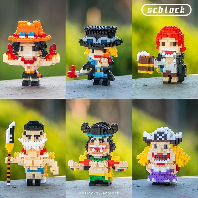 One Piece Peripheral Building Block Mini Figures Luffy Zoro Nami Chopper Educational Assembly Toys Ornaments Birthday Gifts